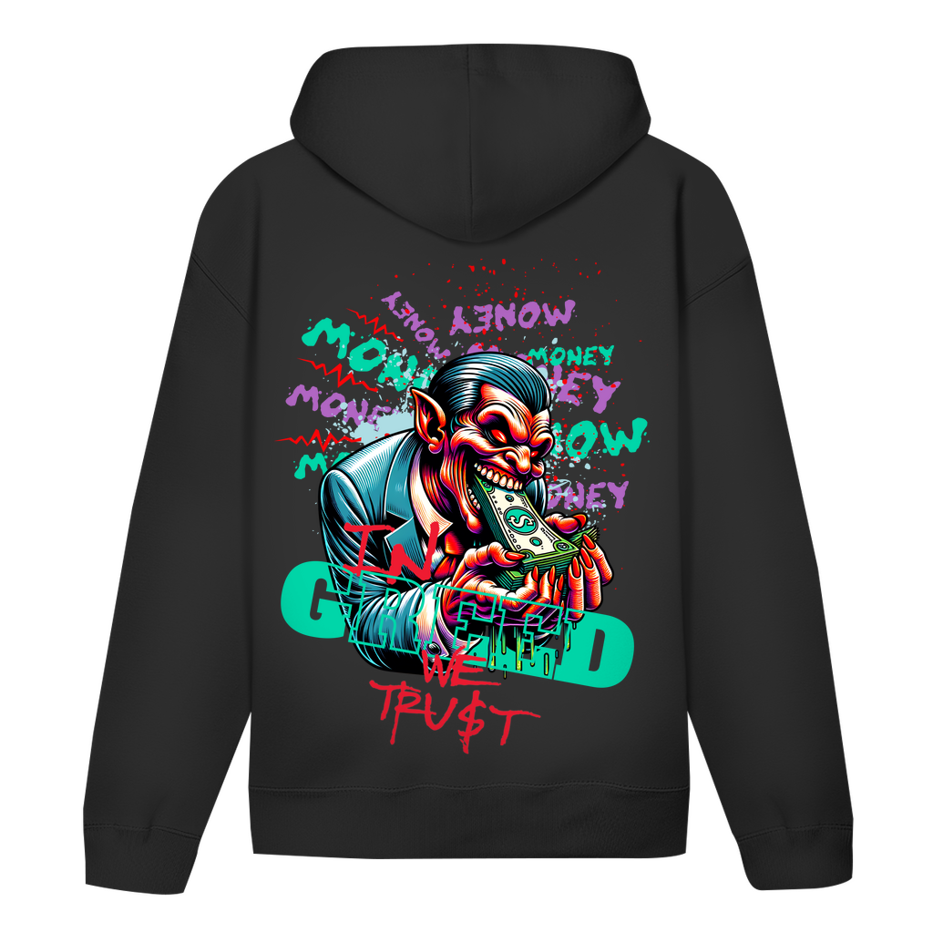 In Greed We Trust Bio Hoodie BluePears