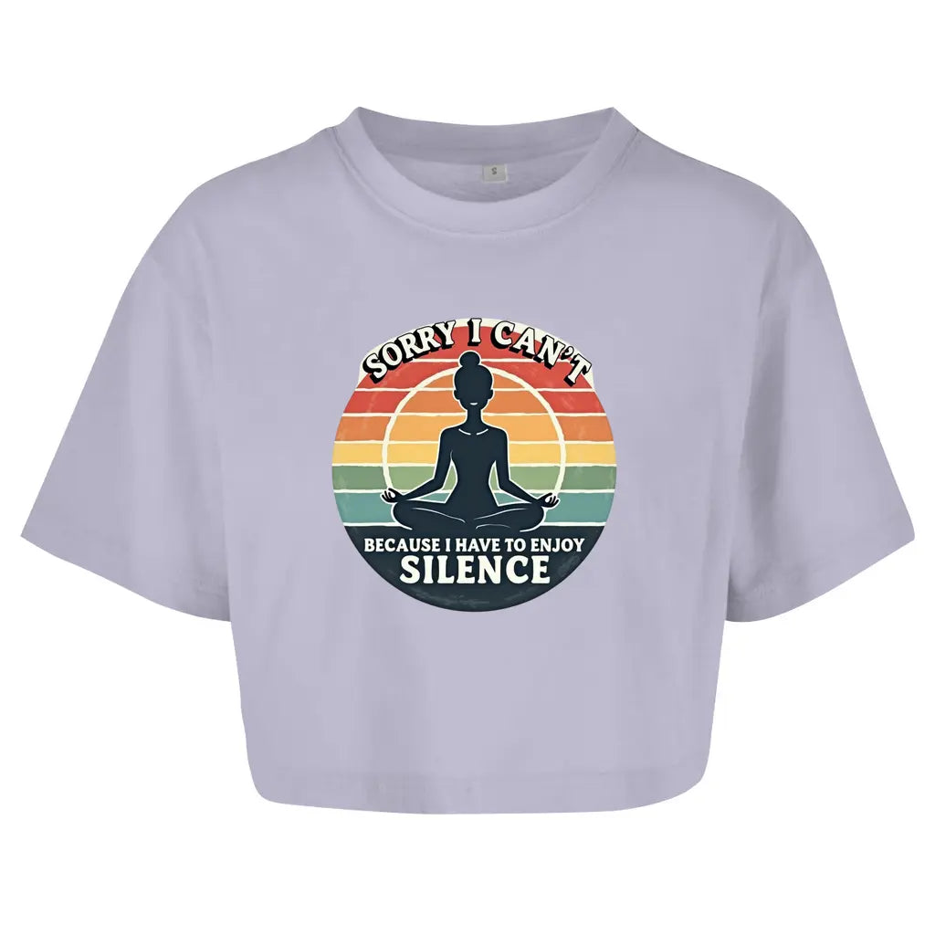 Enjoy Silence - Damen Oversize Crop Top.