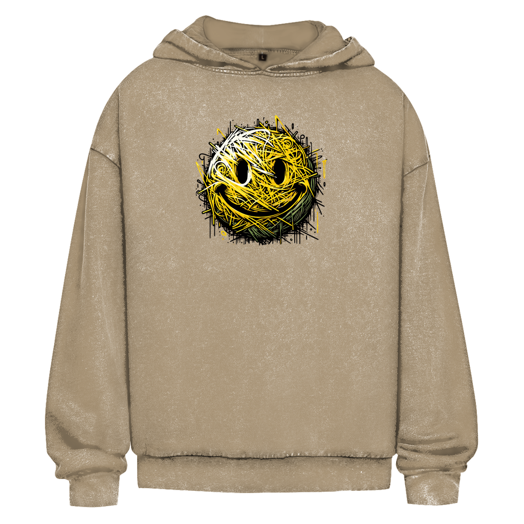 Smile Washed out Hoodie BluePears