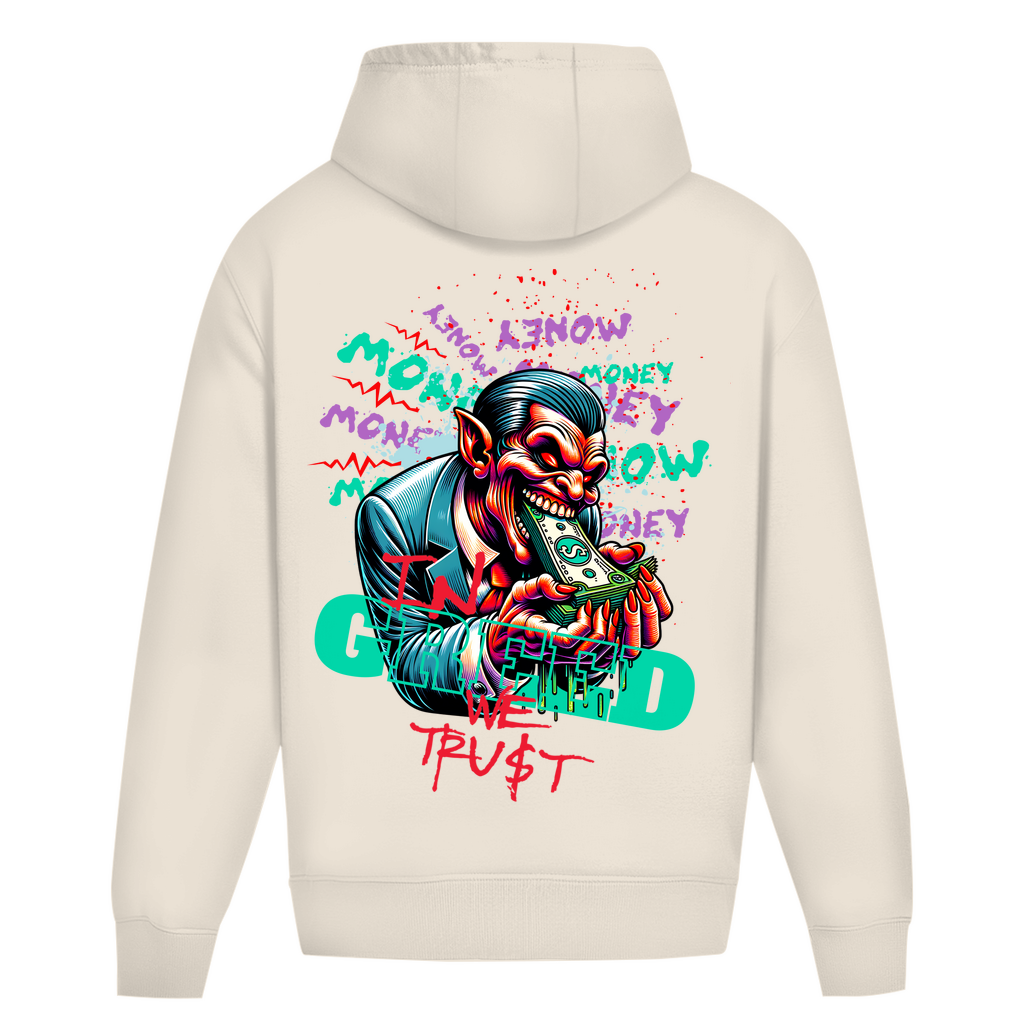 In Greed We Trust Oversize Hoodie BluePears