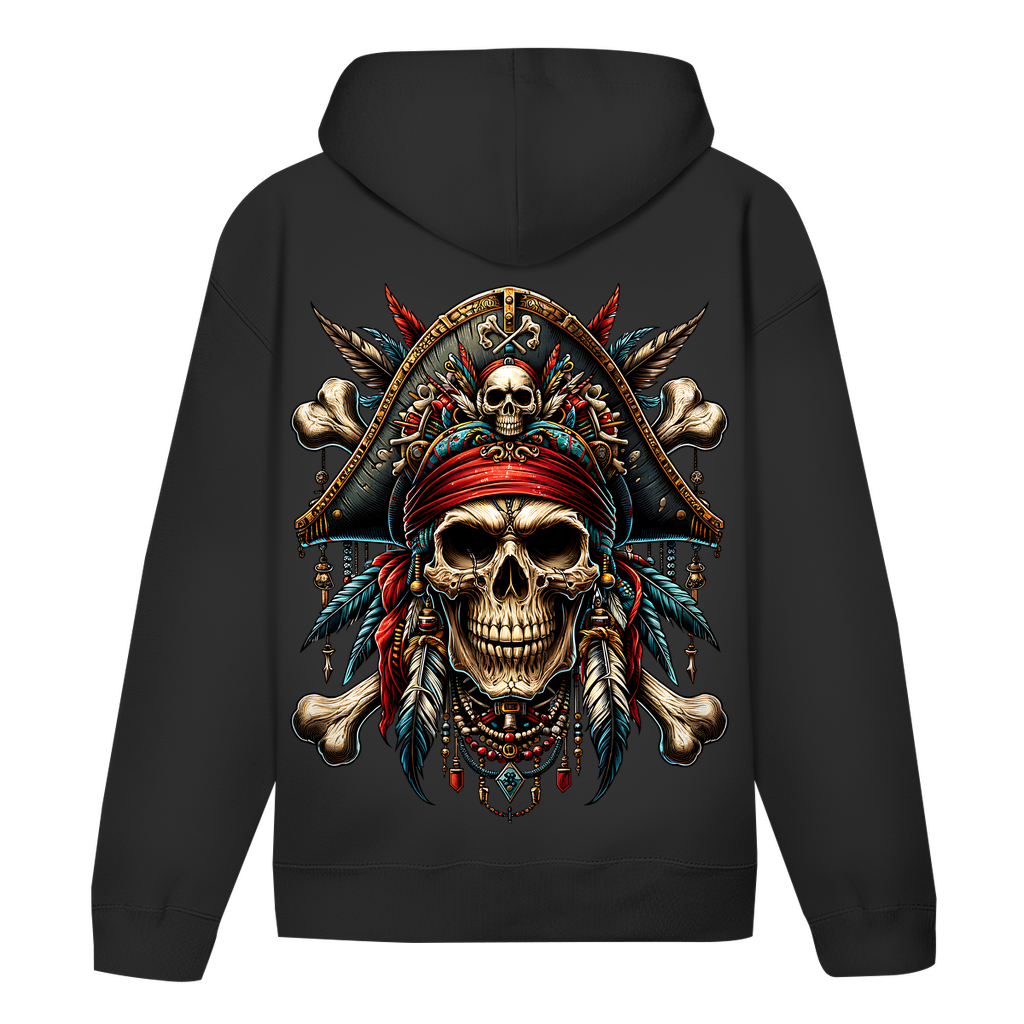 Pirate Skull Bio Hoodie BluePears