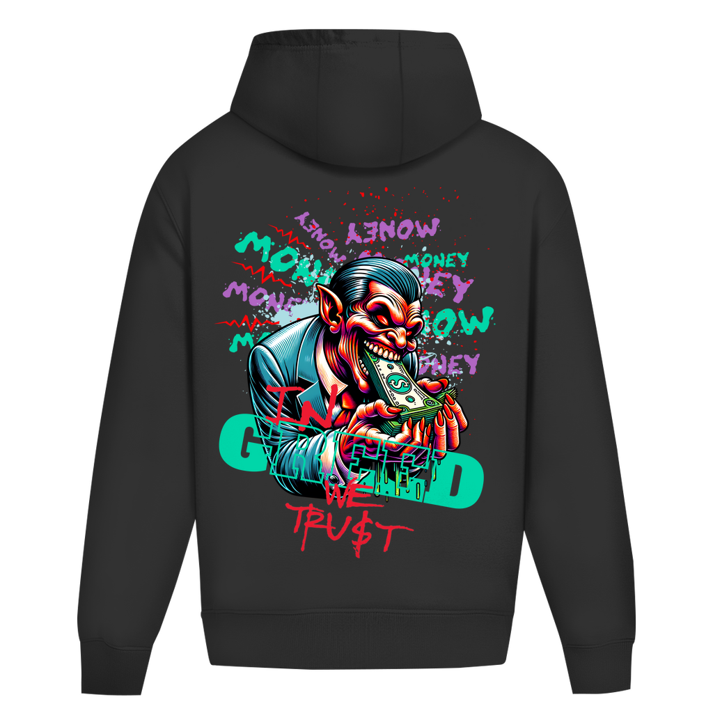 In Greed We Trust Oversize Hoodie BluePears