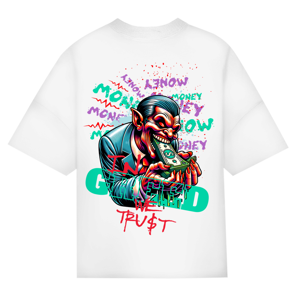 In Greed We Trust Bio Oversize T-Shirt BluePears