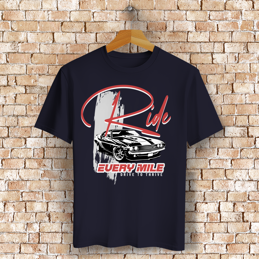 Ride Every Mile Bio T-Shirt BluePears