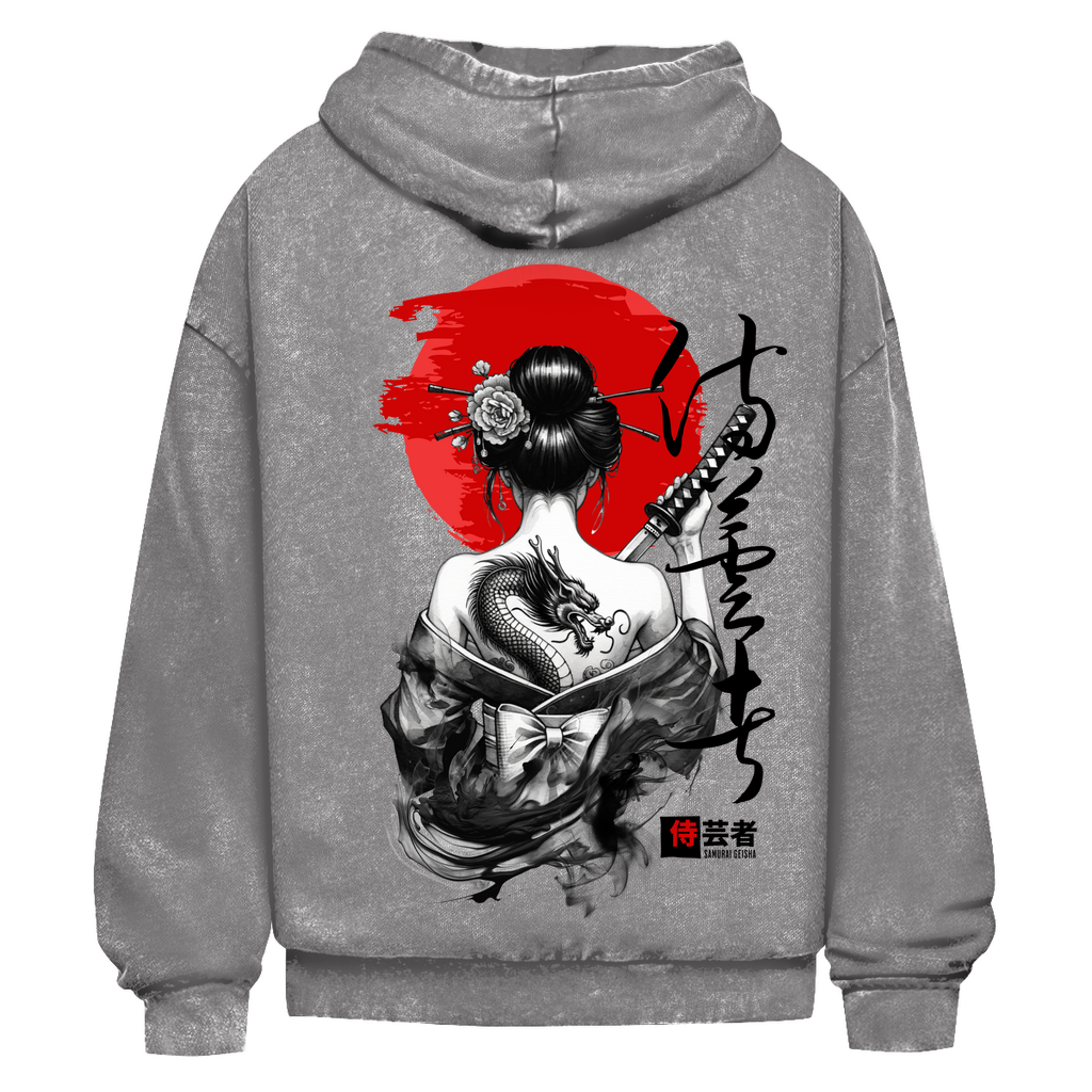 Samurai Gesha Washed Hoodie BluePears