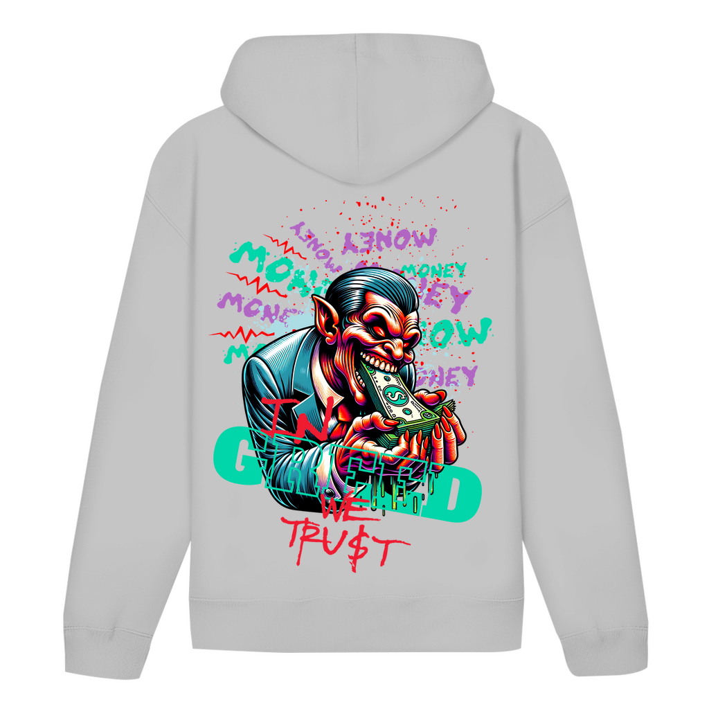 In Greed We Trust Bio Hoodie BluePears