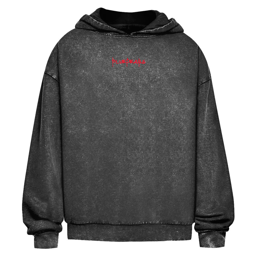 In Greed We Trust Washed Hoodie BluePears