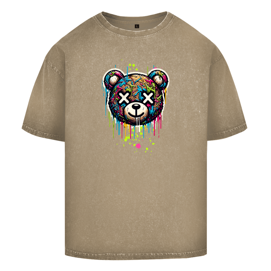 Melted Teddy Washed T-Shirt BluePears