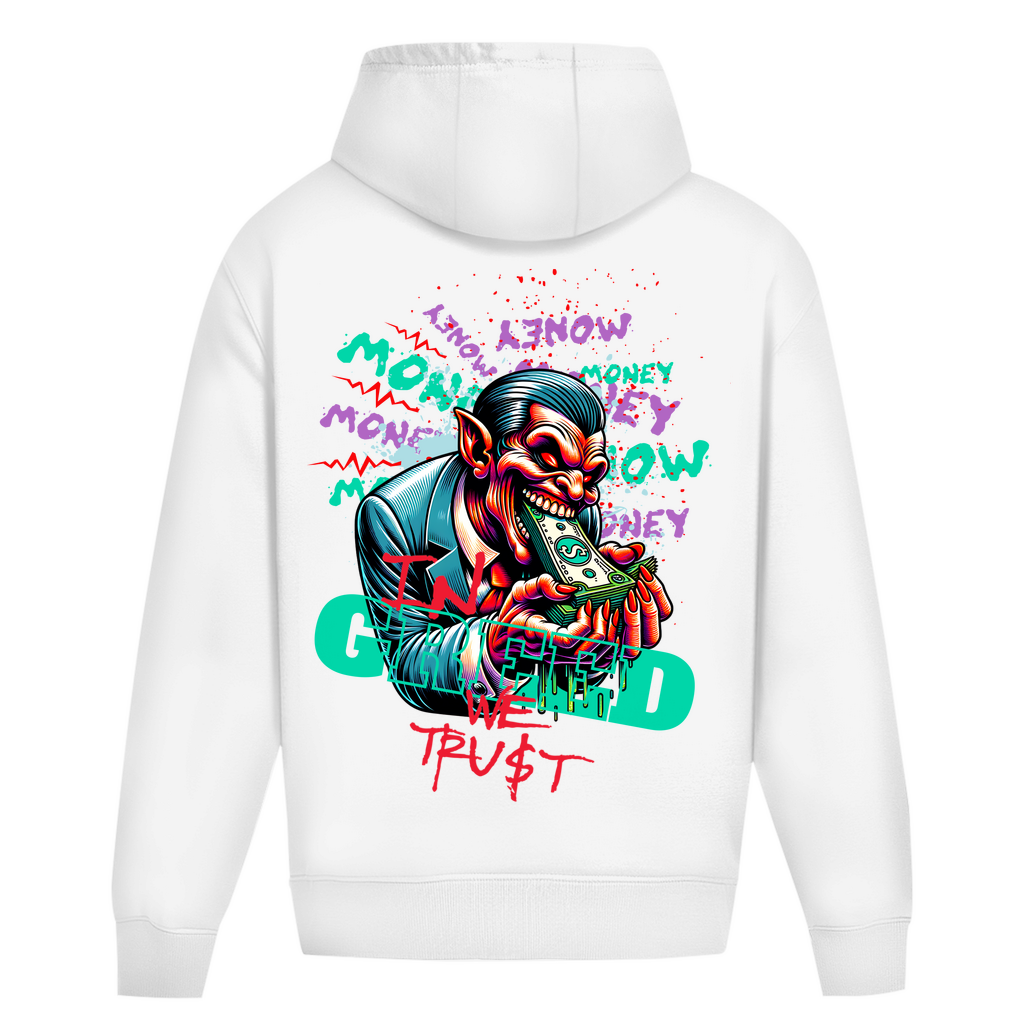 In Greed We Trust Oversize Hoodie BluePears