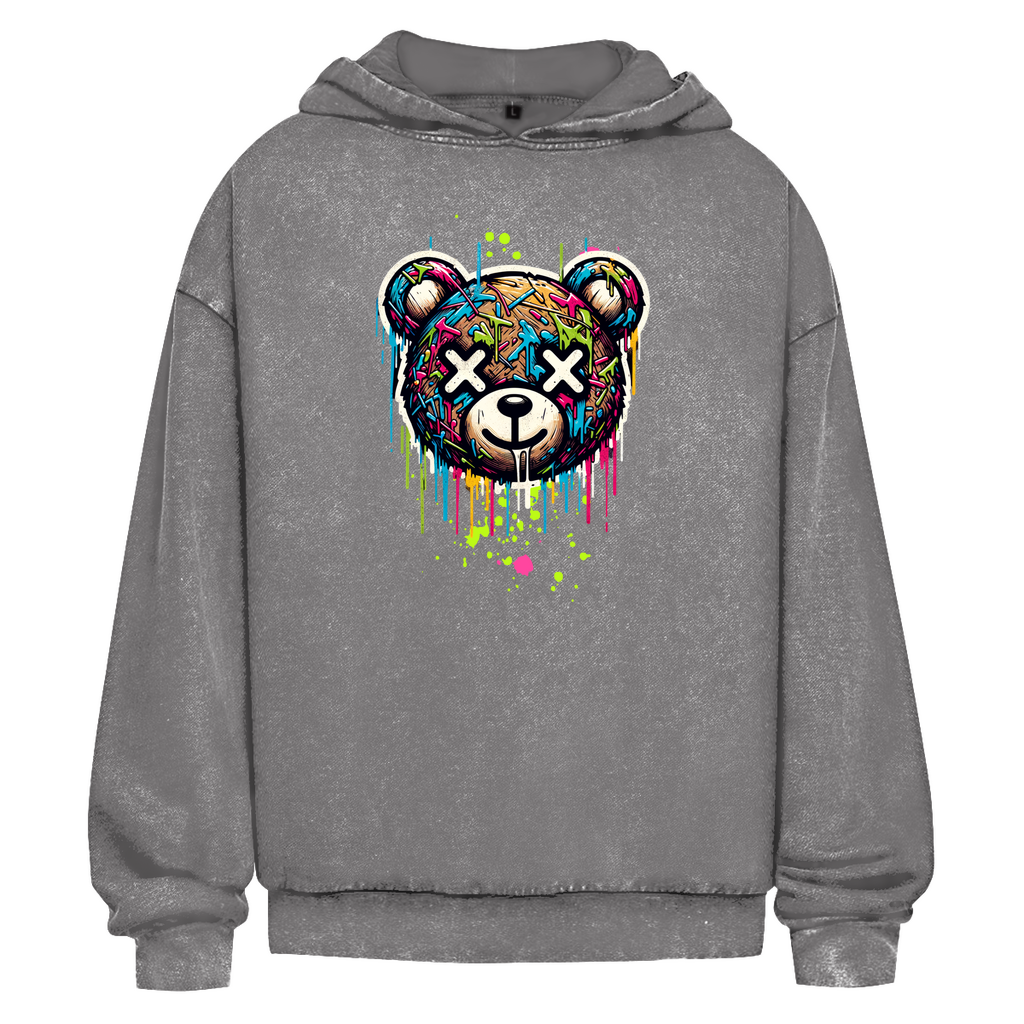 Melted Teddy Washed Hoodie BluePears