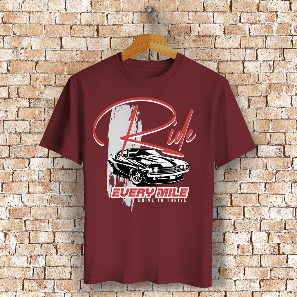 Ride Every Mile Bio T-Shirt BluePears