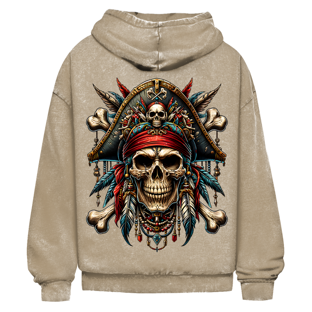 Pirat Washed Hoodie BluePears