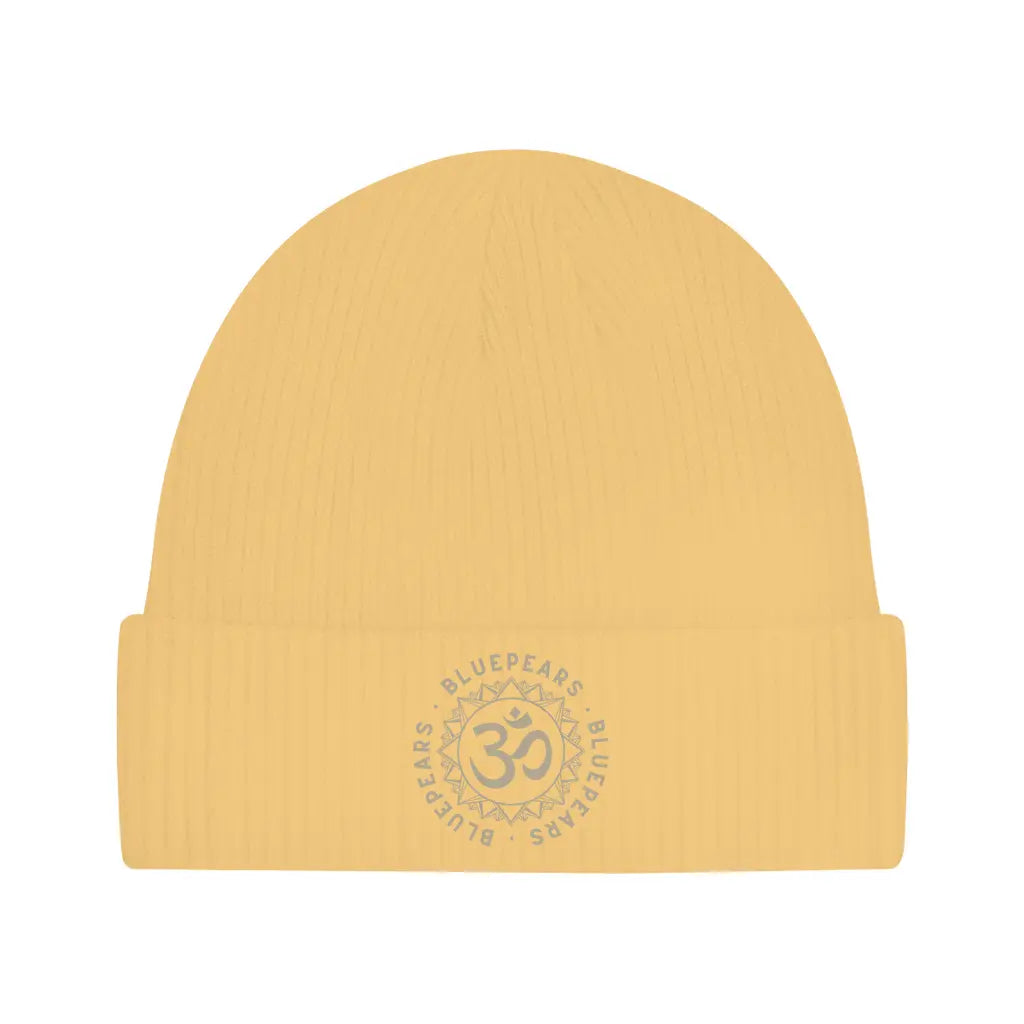 Om – Bio Beanie aus 100 % Baumwolle.