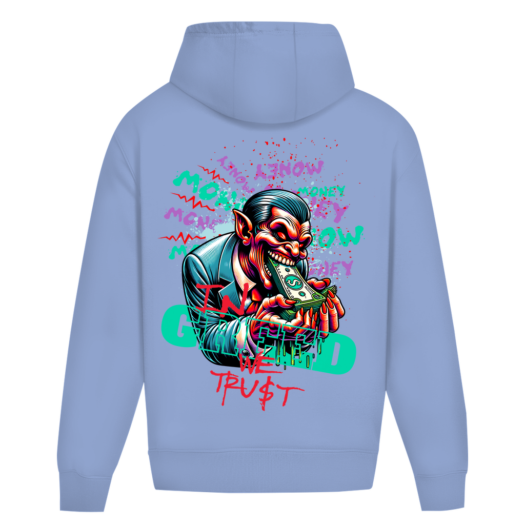 In Greed We Trust Oversize Hoodie BluePears