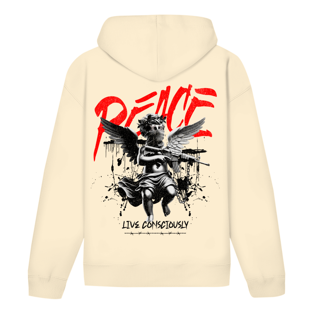 Peace Live Consciously  Bio Hoodie BluePears