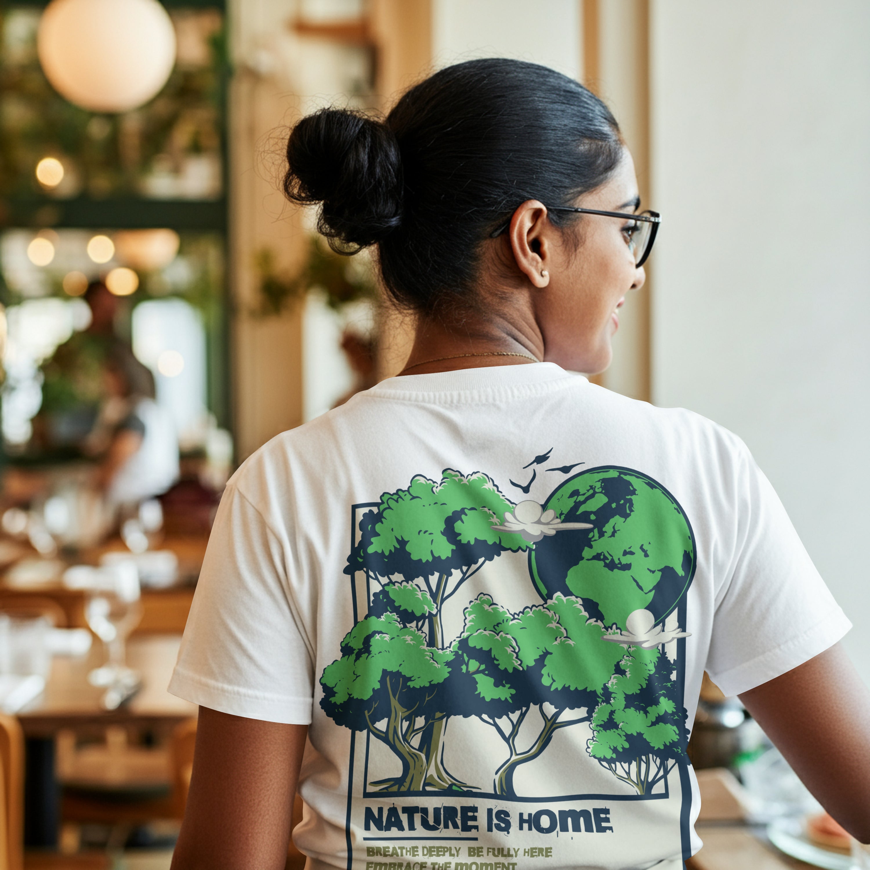Nature is Home Bio T-Shirt BluePears