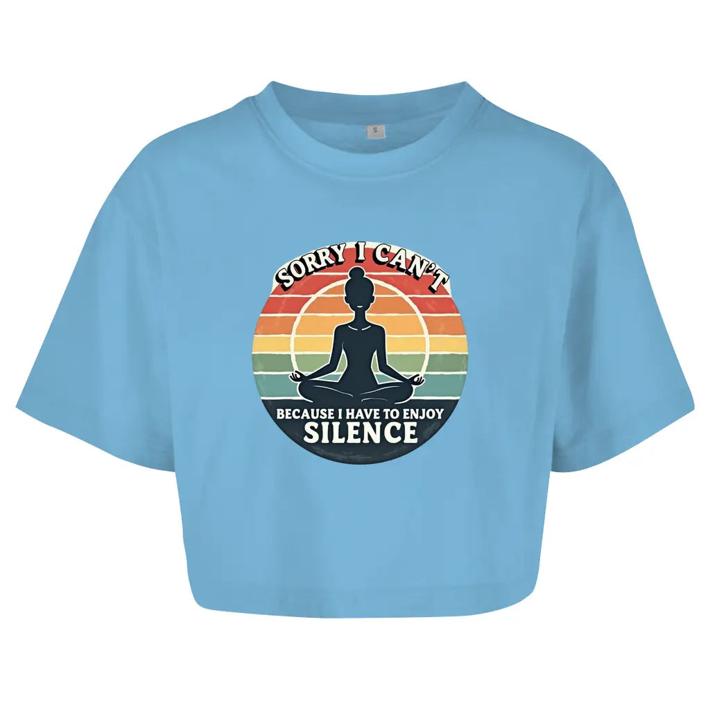 Enjoy Silence - Damen Oversize Crop Top.