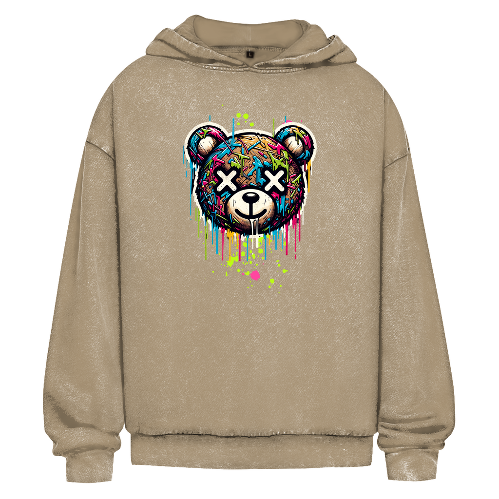 Melted Teddy Washed Hoodie BluePears