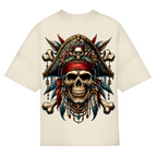 Pirate  Skull Bio Oversize T-Shirt BluePears