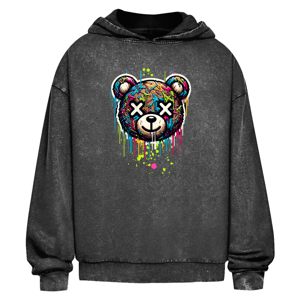 Melted Teddy Washed Hoodie BluePears