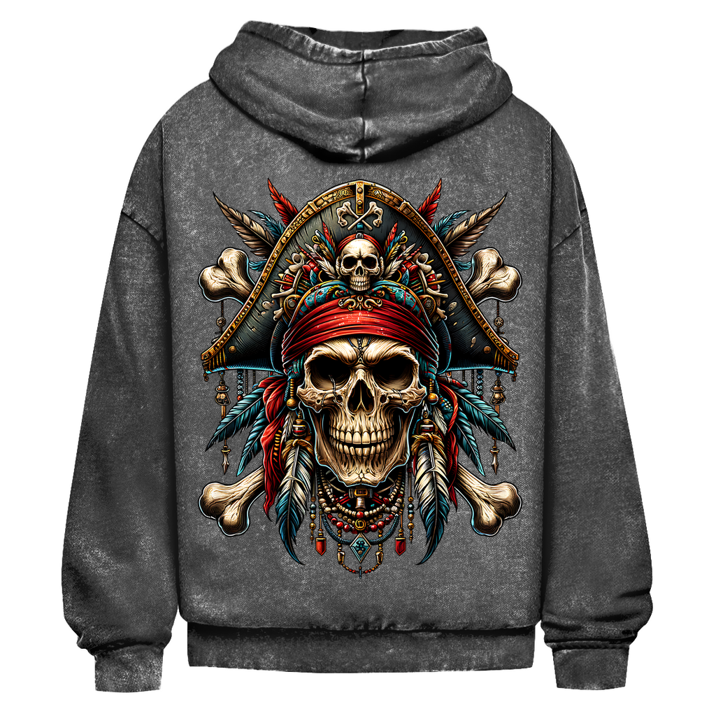 Pirat Washed Hoodie BluePears