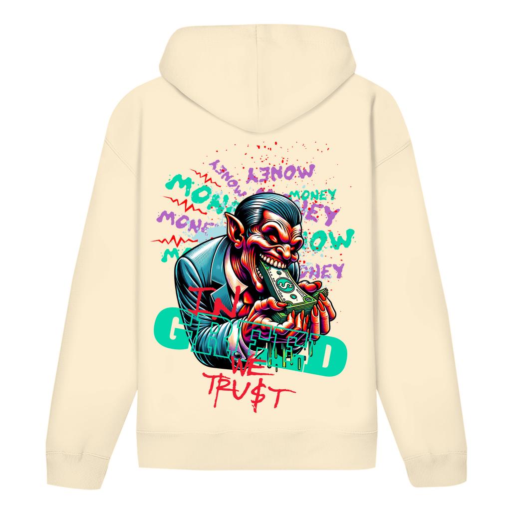In Greed We Trust Bio Hoodie BluePears
