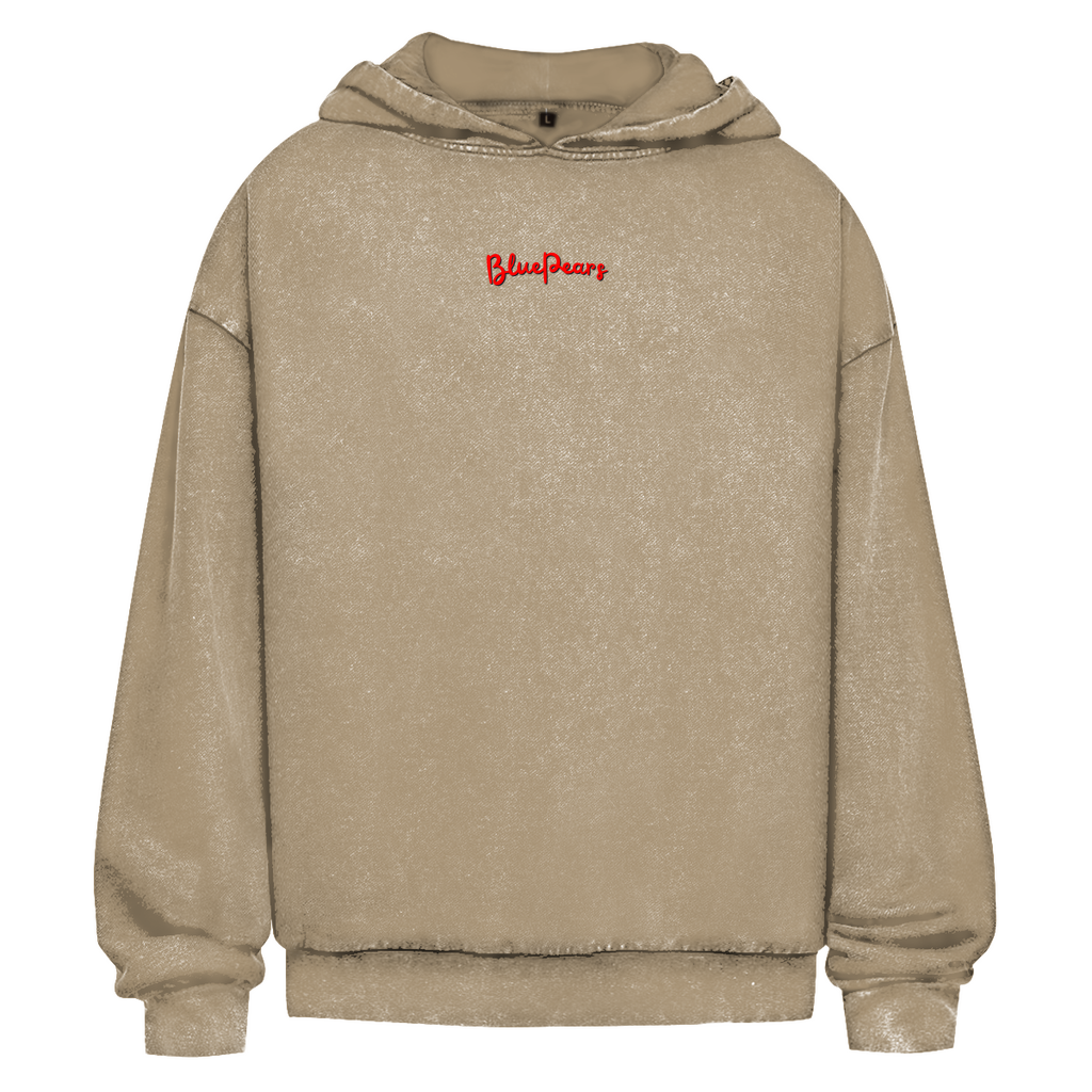 Peace Live Consciously Washed Hoodie BluePears