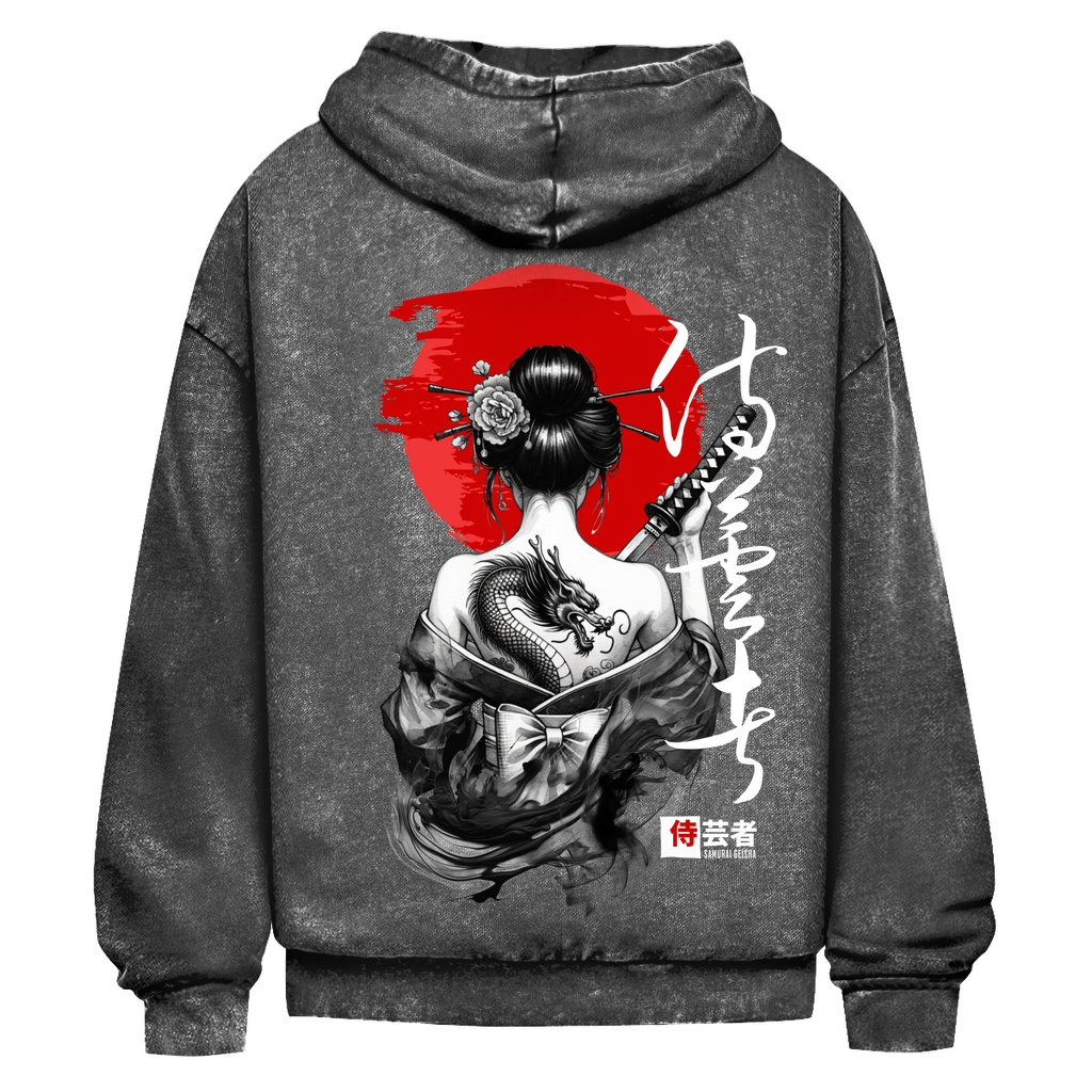 Samurai Gesha Washed Hoodie BluePears