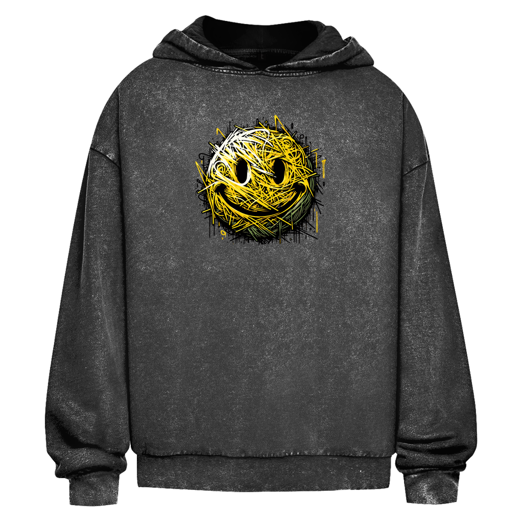 Smile Washed out Hoodie BluePears