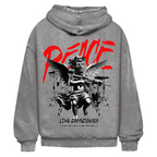 Peace Live Consciously Washed Hoodie BluePears