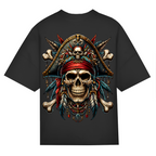Pirate  Skull Bio Oversize T-Shirt BluePears
