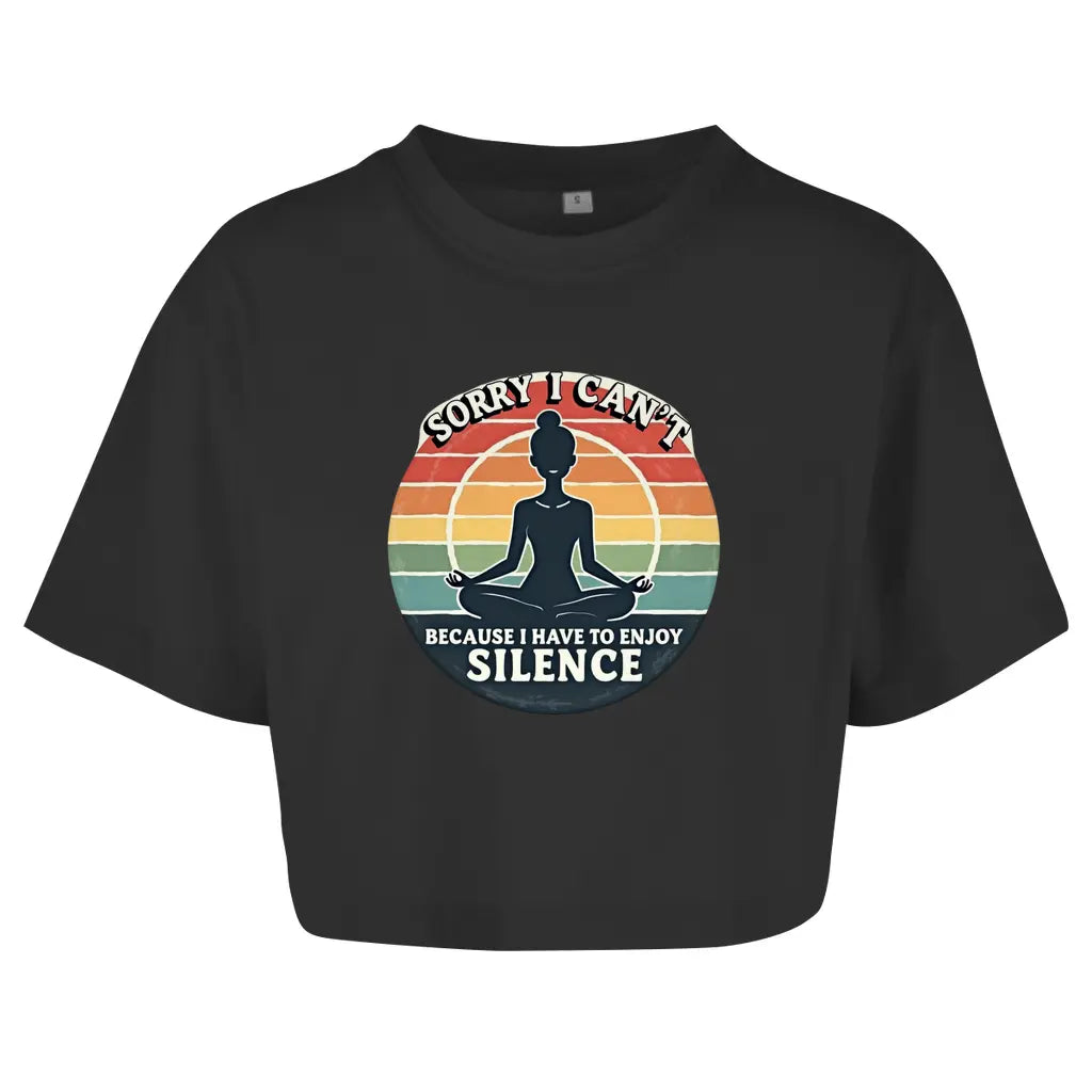 Enjoy Silence - Damen Oversize Crop Top.