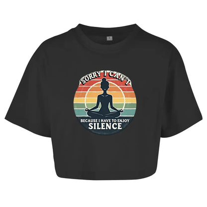 Enjoy Silence - Damen Oversize Crop Top.