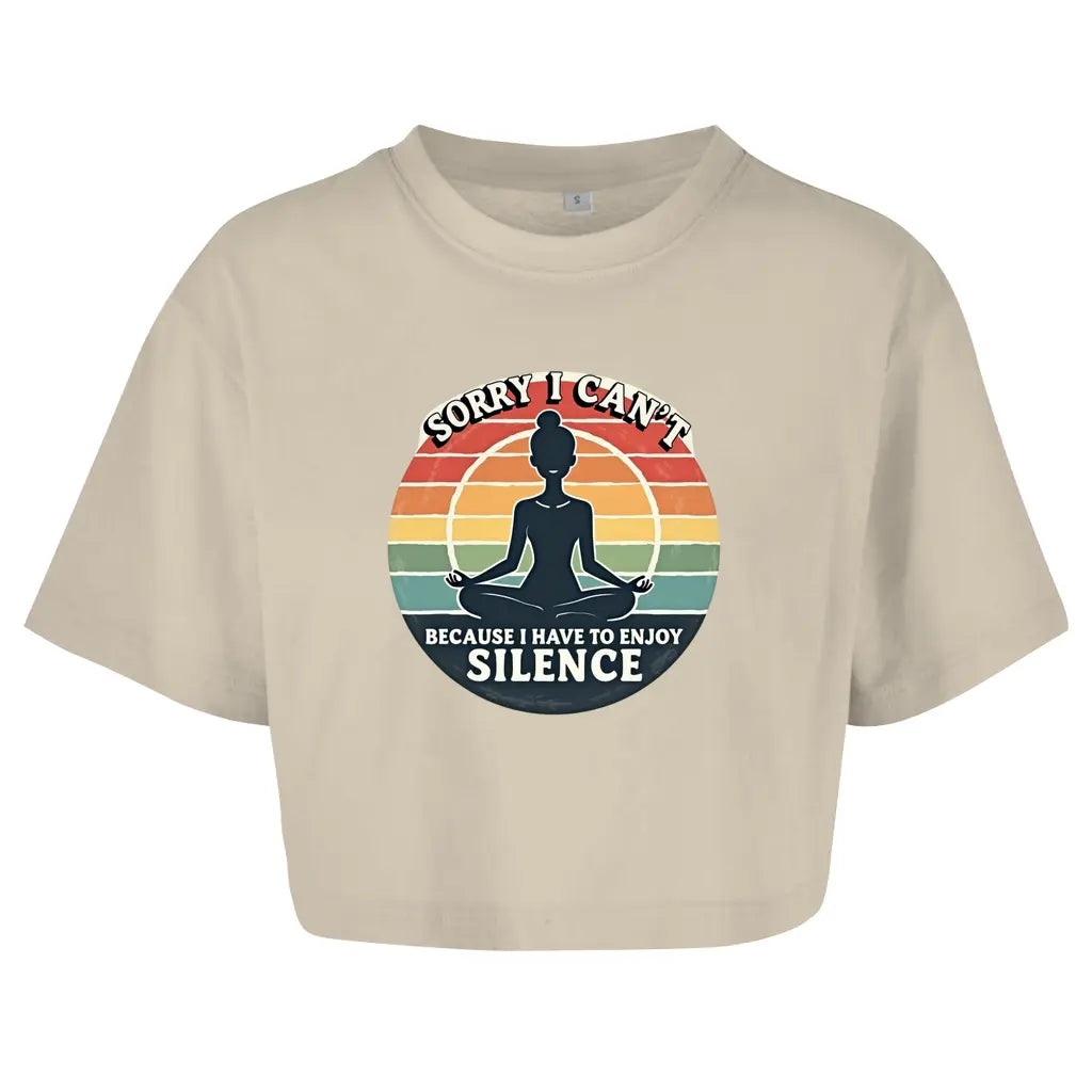 Enjoy Silence - Damen Oversize Crop Top.