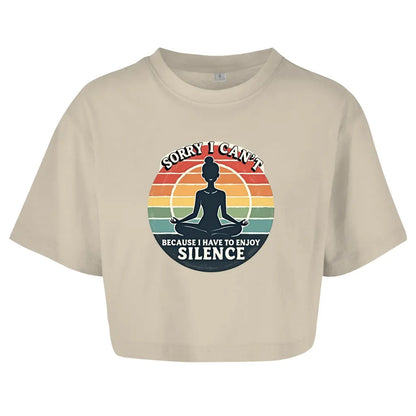 Enjoy Silence - Damen Oversize Crop Top.