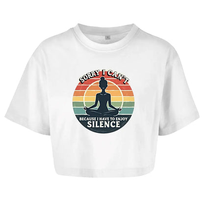 Enjoy Silence - Damen Oversize Crop Top.