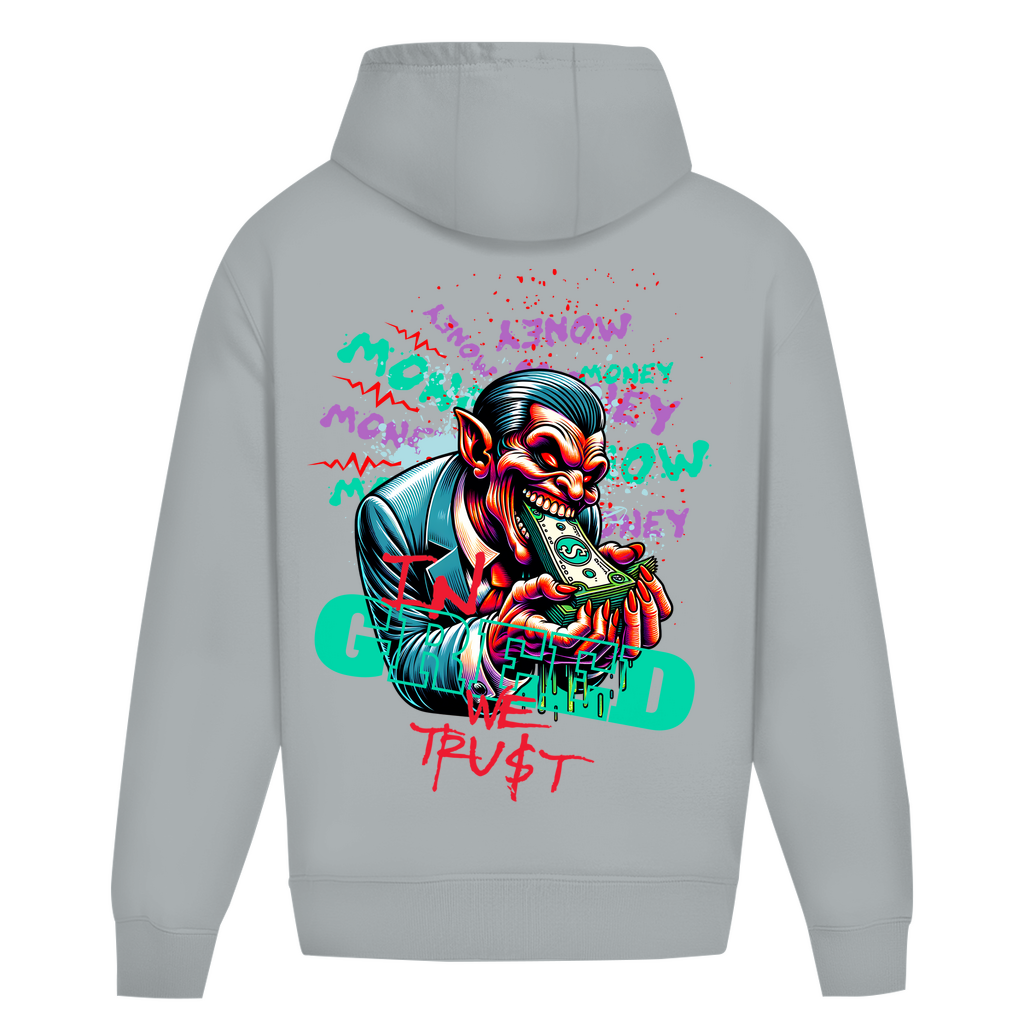 In Greed We Trust Oversize Hoodie BluePears
