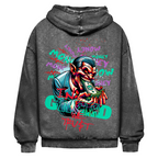 In Greed We Trust Washed Hoodie BluePears