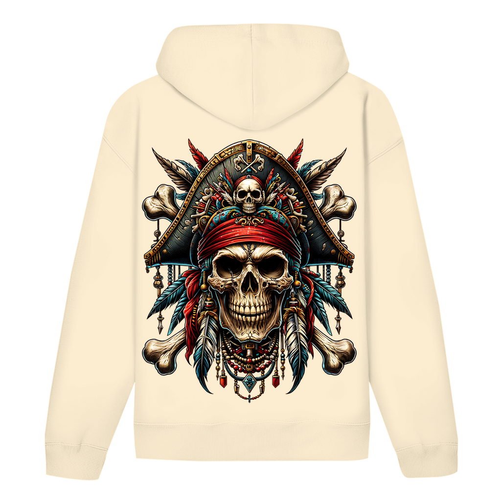 Pirate Skull Bio Hoodie BluePears