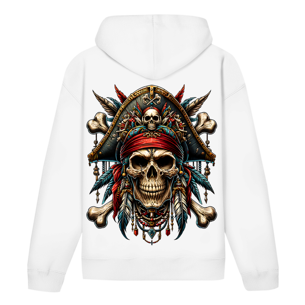 Pirate Skull Bio Hoodie BluePears