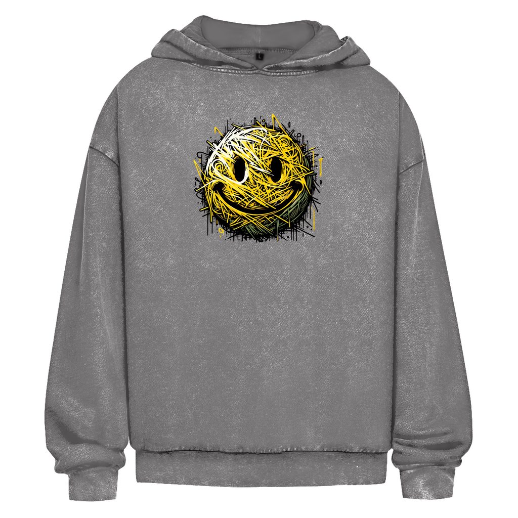 Smile Washed out Hoodie BluePears